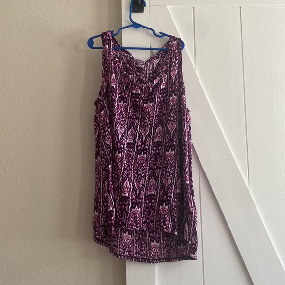new directions Tops - Purple Magenta Printed Tank New Directions